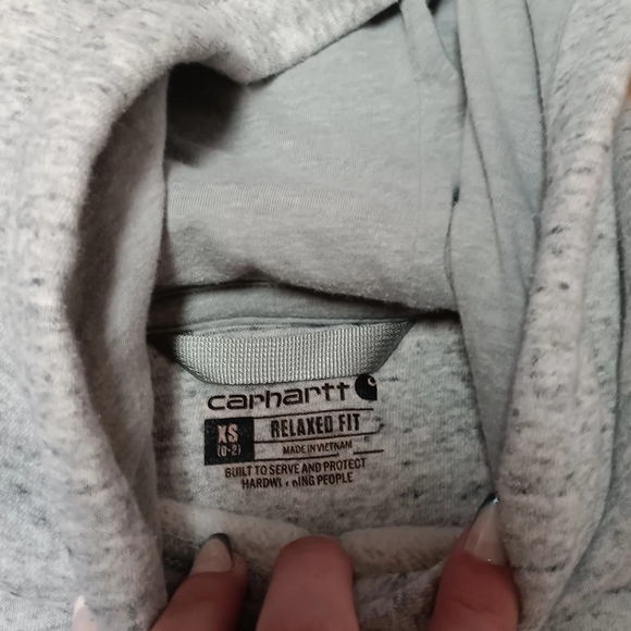Gray Carhartt Men's Hoodie - Picture 2 of 3